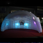 Half-sphere 5m Outdoor Inflatable Half Dome Tent Logo Printed Bar With Colorful Lights For Party Wedding Decoration