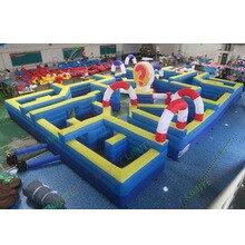 15x10m Customized Labyrinth Inflatable Maze Game For Puzzel To Door