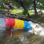 8x3m Pvc Water Jump Catapult Inflatable Jumping Blob Bouncing Bag Pillow