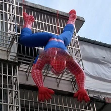 4m L Giant Inflatable Spider Man Cartoon Model Climbing The Wall Spiderman Decorative Replica