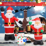120cm 180 Cm 240cm Air Inflatable Santa Claus Snowman Outdoor Airblown Christmas Decoration Kids Children Toys