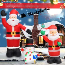 120cm 180 Cm 240cm Air Inflatable Santa Claus Snowman Outdoor Airblown Christmas Decoration Kids Children Toys