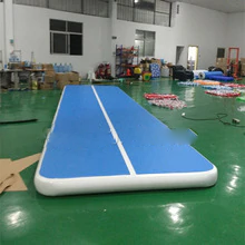 10m Blue Inflatable Gymnastics Airtrack Floor Tumbling Air Track For Kids Pump