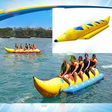 Inflatable Flying Fish Ocean Lake River Sea Water Floating Banana Boat Tube Towable