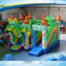 5 5x5m Inflatable Jumping Design Dinosaur Bouncy Castle Slide Combos