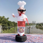 3m 4m Air Dancers Sky Dancer Inflatable Cook Man Puppet Wind Flying Promotional Balloons Advertising Wave
