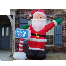 To Door Outdoor Advertise 6m20ft Giant Inflatable Santa Christmas Father Old Man Claus