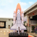 Good Handwork 6m Tall Inflatable Space Rocket Model Giant Airplane Luxury Vivid Aircraft Replica Toys