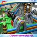 Design 12x8m Inflatable Dinosaur Park Fun City Kids Party Bouncer House Bouncing Castle With Slide - 3