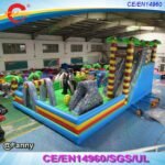 Design 12x8m Inflatable Dinosaur Park Fun City Kids Party Bouncer House Bouncing Castle With Slide - 6