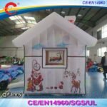Design 3x3m Outdoor Christmas Decorations Inflatable House Santa Claus Tent Grotto - 2