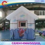 Design 3x3m Outdoor Christmas Decorations Inflatable House Santa Claus Tent Grotto - 4