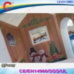 Design 3x3m Outdoor Christmas Decorations Inflatable House Santa Claus Tent Grotto - 6