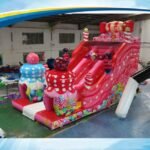 Design 9x5x6m Giant Inflatable Sweet Candy Slide For Kids And Adults Commercial Rental Jumping