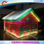 Design Large Led Lights Christmas Decorations Inflatable House Santa Claus Tent Grotto - 3
