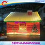 Design Large Led Lights Christmas Decorations Inflatable House Santa Claus Tent Grotto - 2