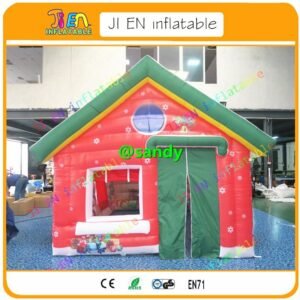 Design Large Outdoor Christmas Decorations Inflatable House Santa Claus Tent Grotto - 2