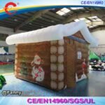 Design Large Outdoor Christmas Decorations Inflatable Santa Grotto Popular House - 4