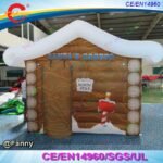 Design Large Outdoor Christmas Decorations Inflatable Santa Grotto Popular House - 5