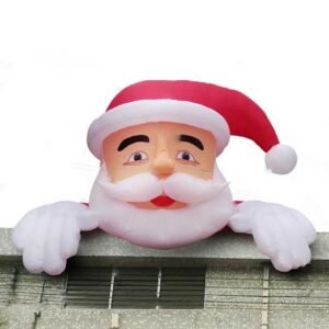 Original 5x2 7x3 9mh Inflatable Santa Claus Climbing Model For The Top Roof Aerated Christmas Festival Decoration