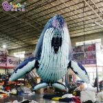 Outdoor Pvc 20ft Giant Inflatable Whale Air Tight Blue Sealed 6m Long Inflatable-toys - 4