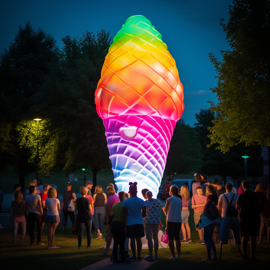 Easy Setup and Transportable Inflatable Advertising Decor for Public Gatherings