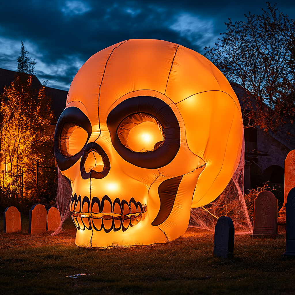 Versatile Halloween Inflatable Skull for Themed Displays Versatile Halloween Inflatable Skull for Themed Displays
