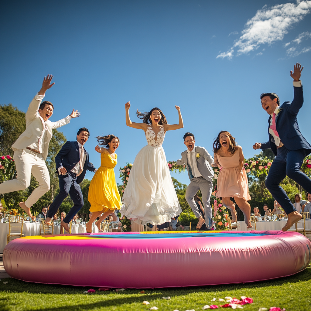Enhance Your Outdoor Wedding with a Durable PVC Inflatable Trampoline