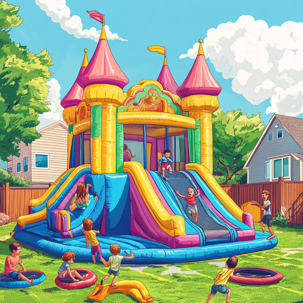 Features of the Best Inflatable Bouncer With Slide and Trampoline for Kids
