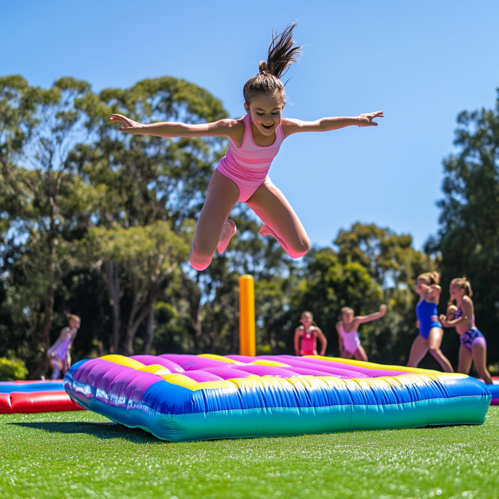 Portable Inflatable Mats for Indoor and Outdoor Gymnastics Training  