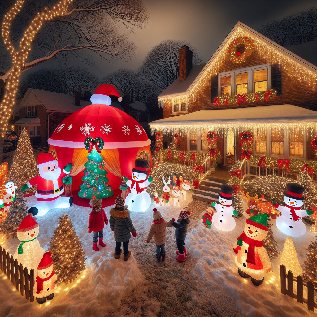 How to Create a Whimsical Outdoor Christmas Atmosphere with Inflatable Decorations  