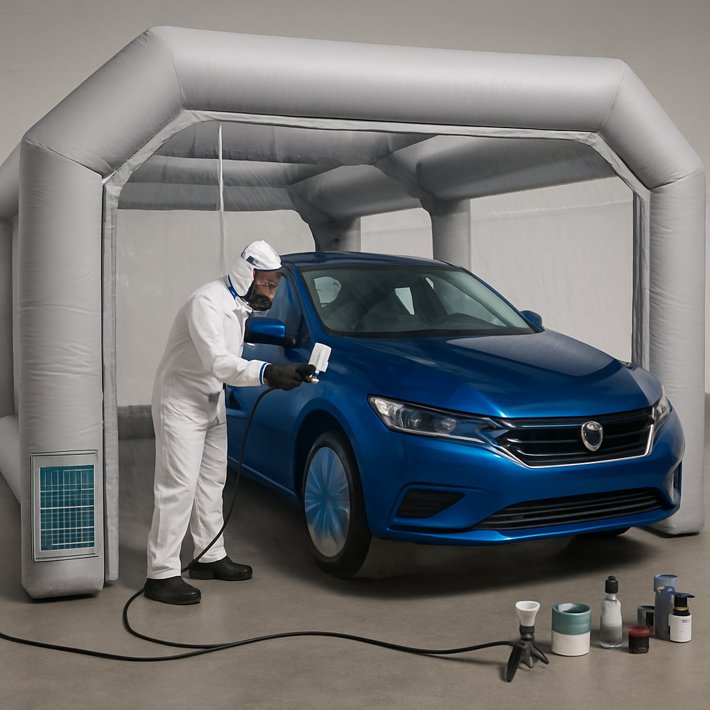 Understanding the Benefits of Using an Inflatable Spray Booth for Automotive Painting  
