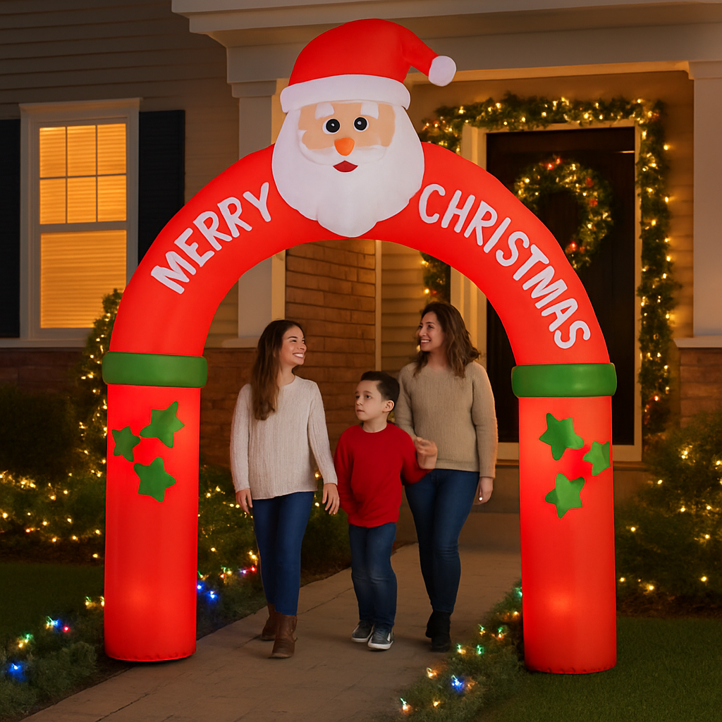 Quick and Simple: Easy Setup Inflatable Holiday Archway for Home Displays  