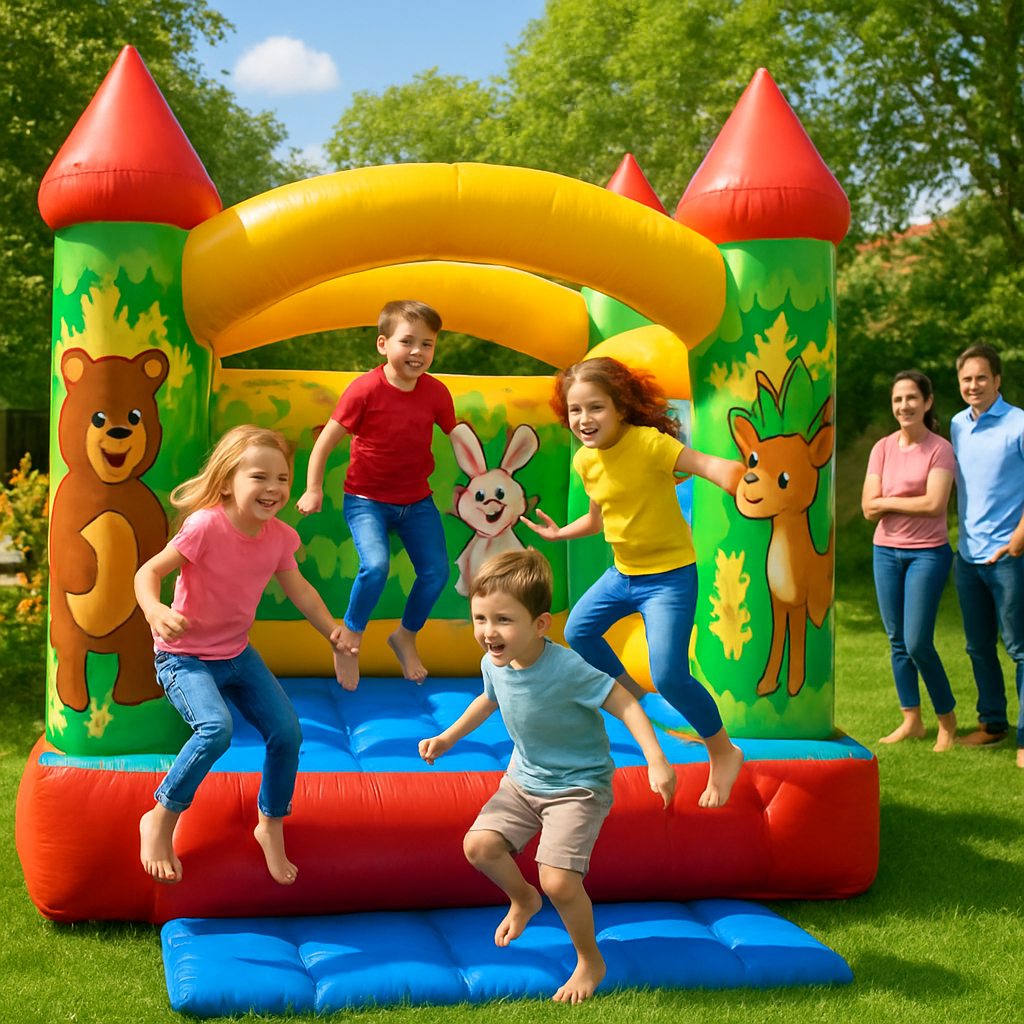 Transform Your Backyard into a Whimsical Adventure with a Cartoon Designed Bounce Castle  