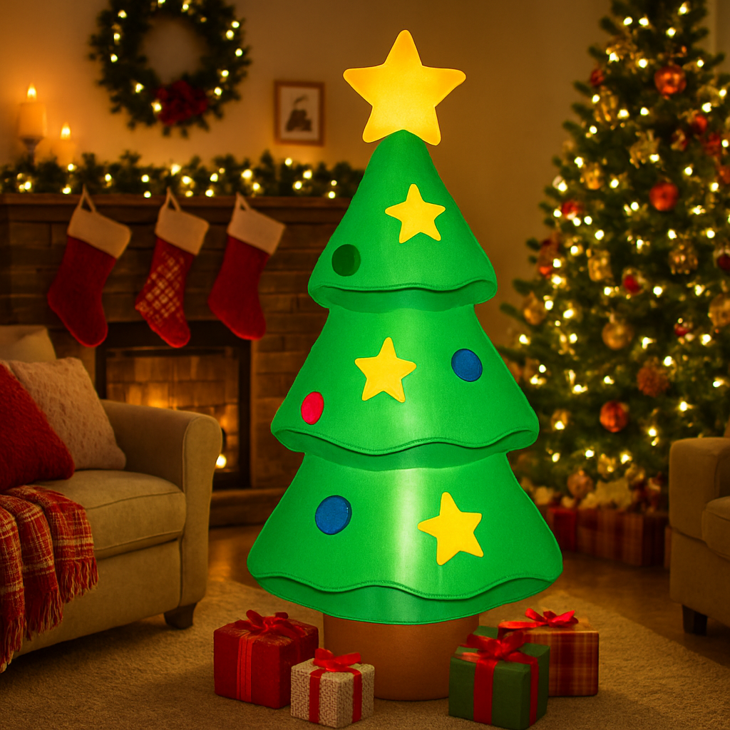Transform Your Indoor Holiday Decor with Easy Setup Inflatable Christmas Tree Decoration  