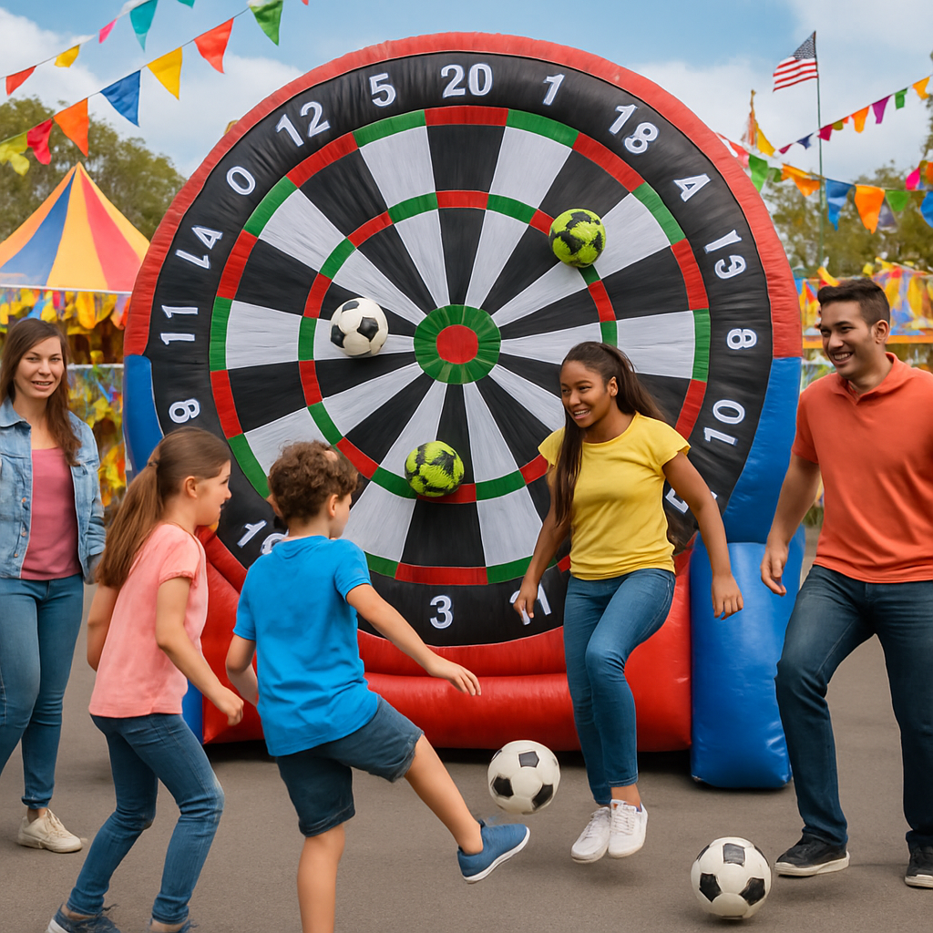 Why the Best Carnival Games for All Ages Include the Inflatable Soccer Dartboard  