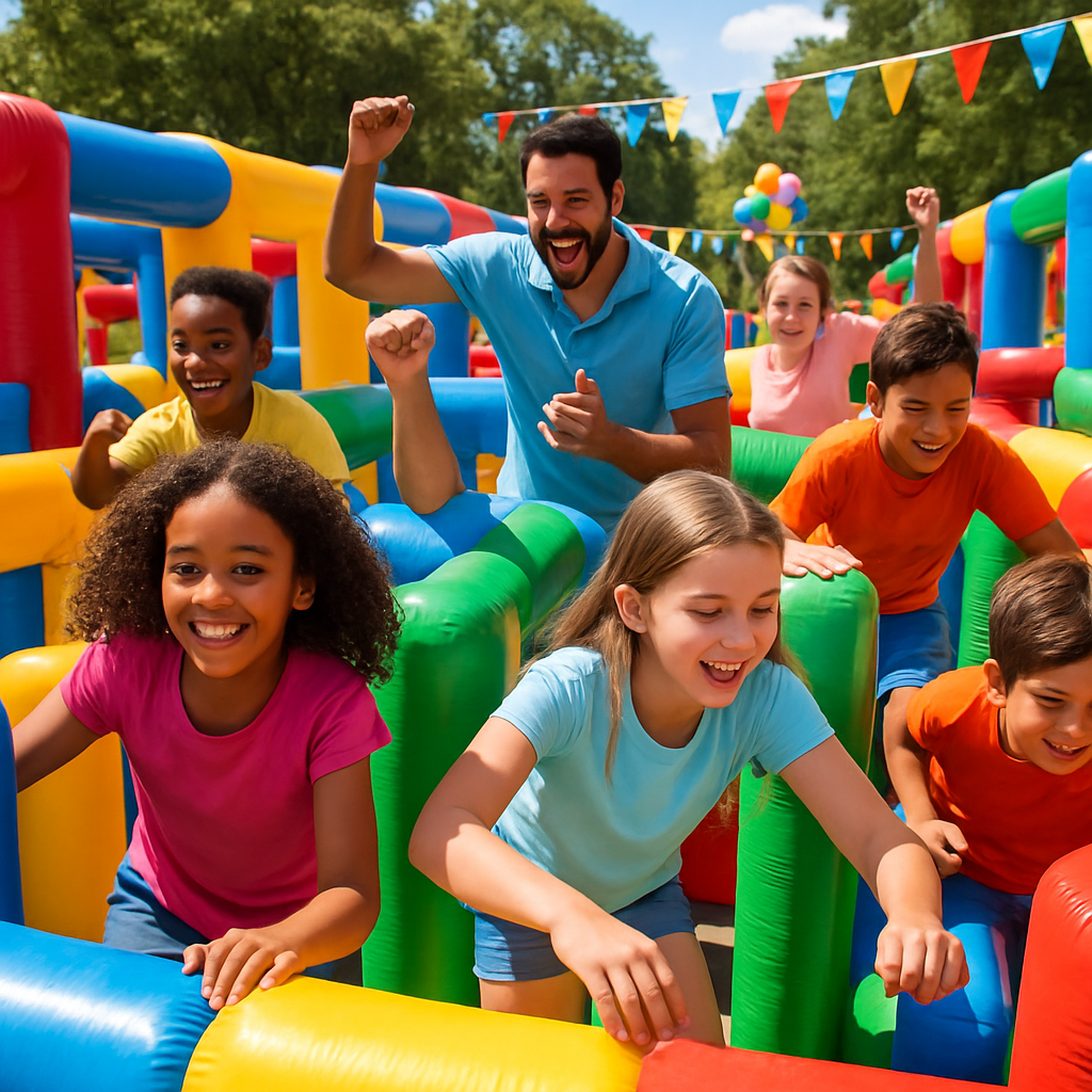 Promoting Physical Activity and Teamwork with Outdoor Inflatable Games  