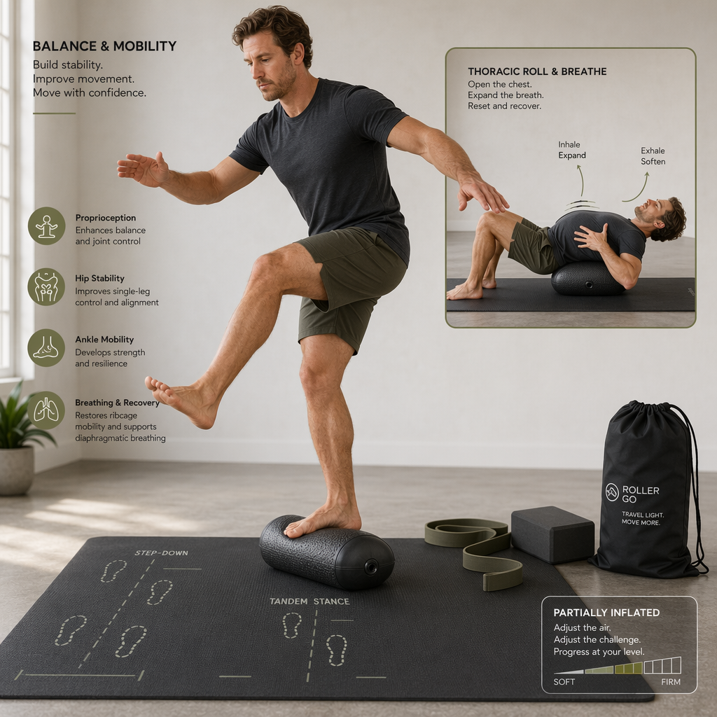 Balance training, proprioception drills, and mobility progressions for everyday function Balance training, proprioception drills, and mobility progressions for everyday function