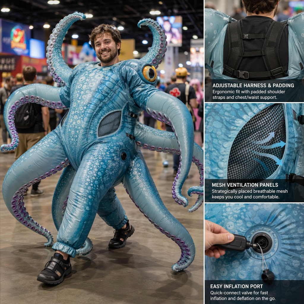 Comfort, Fit, and Mobility: How the Comfortable Adult Sea Creature Costume That Inflates for Dramatic Convention Cosplay Lets You Move, Pose, and Stay Cool