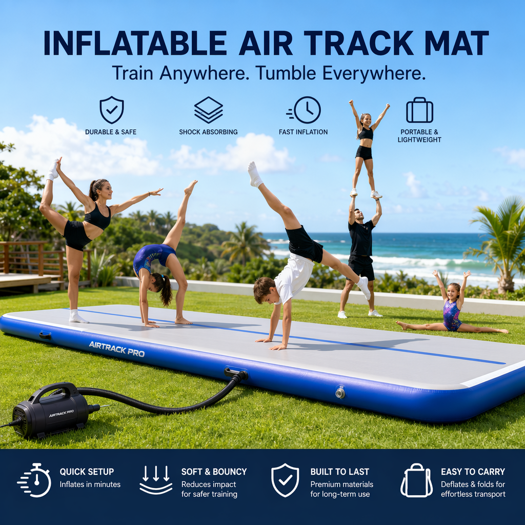 Convenience at Its Best: Features of an Easy-to-Store Inflatable Gymnastics Mat with Pump Included  