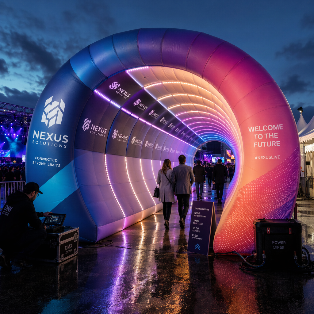 Custom color schemes, branding options and LED effects to match themed parties and promotional activations