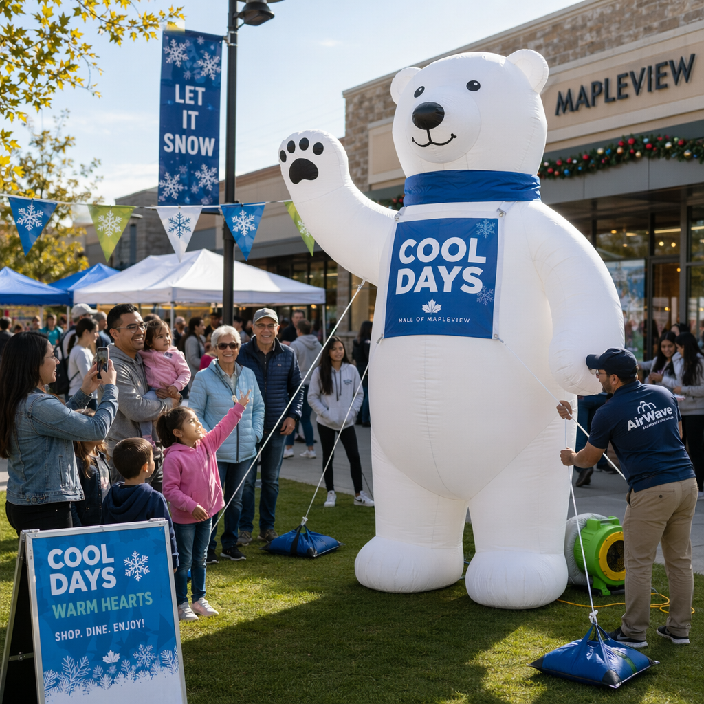 Design Features and Family-Friendly Appeal of an Eye-catching Waving Polar Bear Advertising Model for Outdoor Events Design Features and Family-Friendly Appeal of an Eye-catching Waving Polar Bear Advertising Model for Outdoor Events