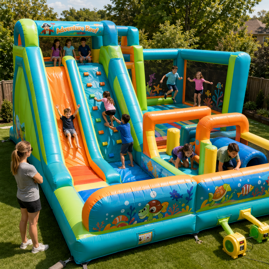 Designs That Encourage Active, Imaginative Play and Social Interaction in Backyard Inflatable Play Centers