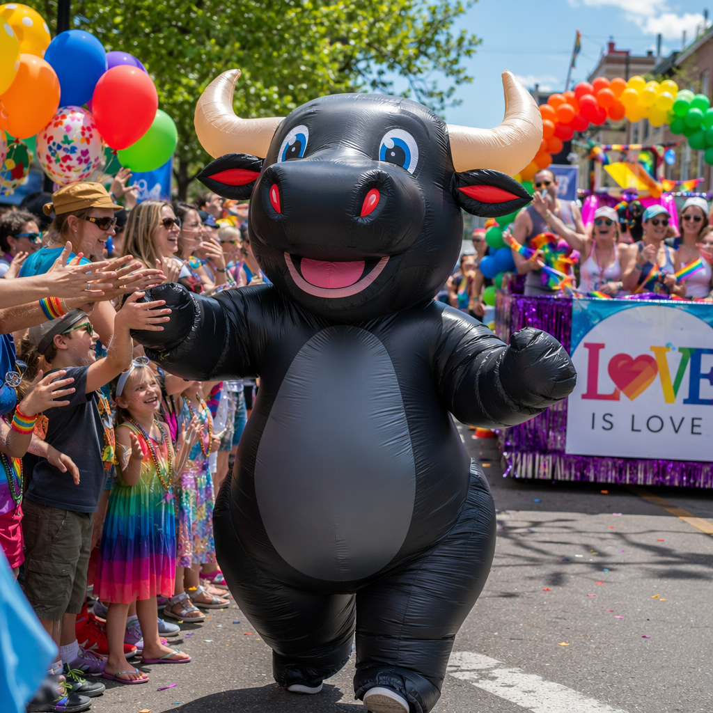 Exploring the Best Inflatable Black Bull Costume for Parades and Events  