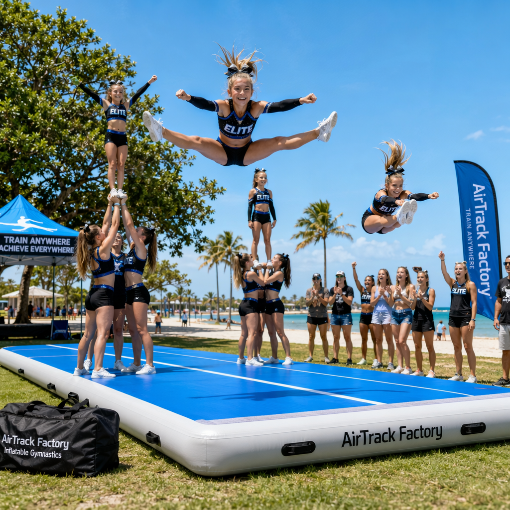 Exploring the Versatility of Inflatable Gymnastics Tracks for Cheerleading Workouts  