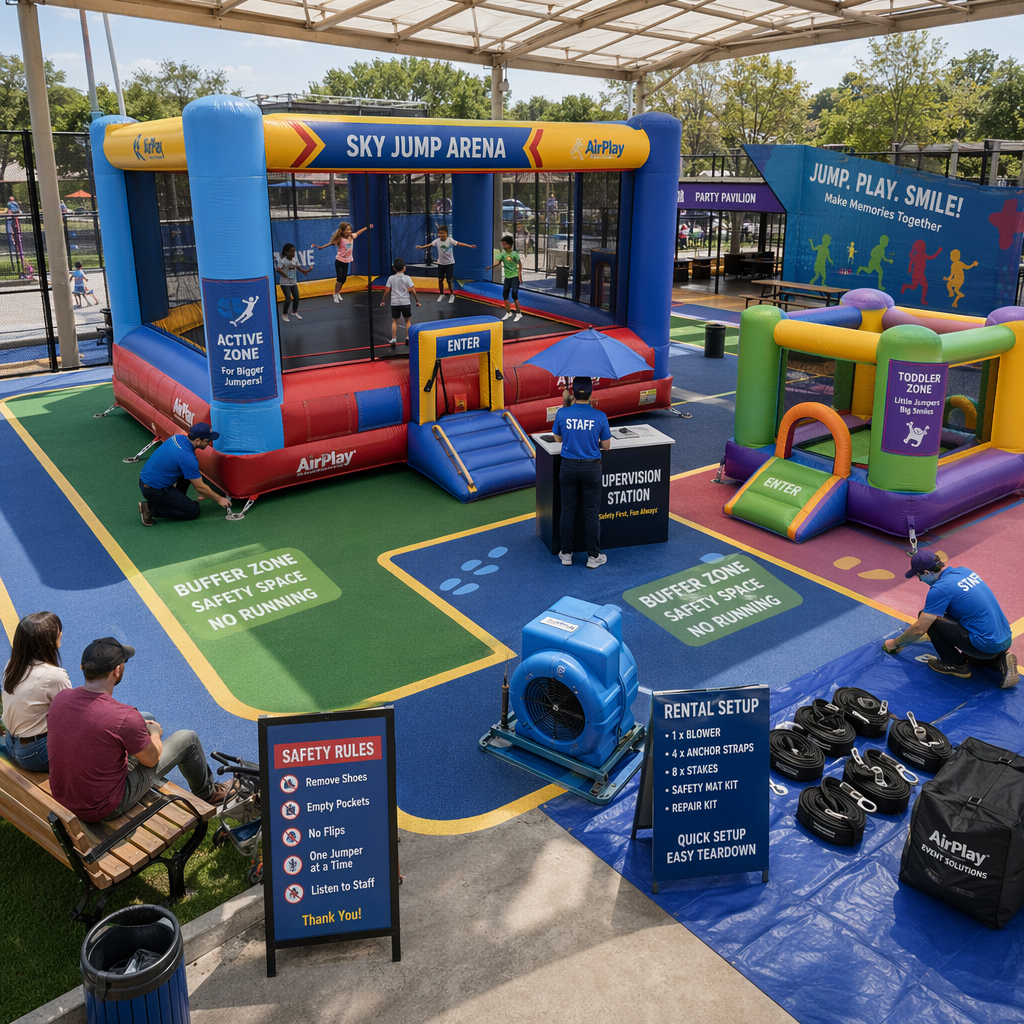 Placement and Use Cases: Integrating Inflatable Trampoline Playground Equipment for Amusement Parks and Play Areas into Family Entertainment Zones, Event Rentals, and Park Attractions Placement and Use Cases: Integrating Inflatable Trampoline Playground Equipment for Amusement Parks and Play Areas into Family Entertainment Zones, Event Rentals, and Park Attractions
