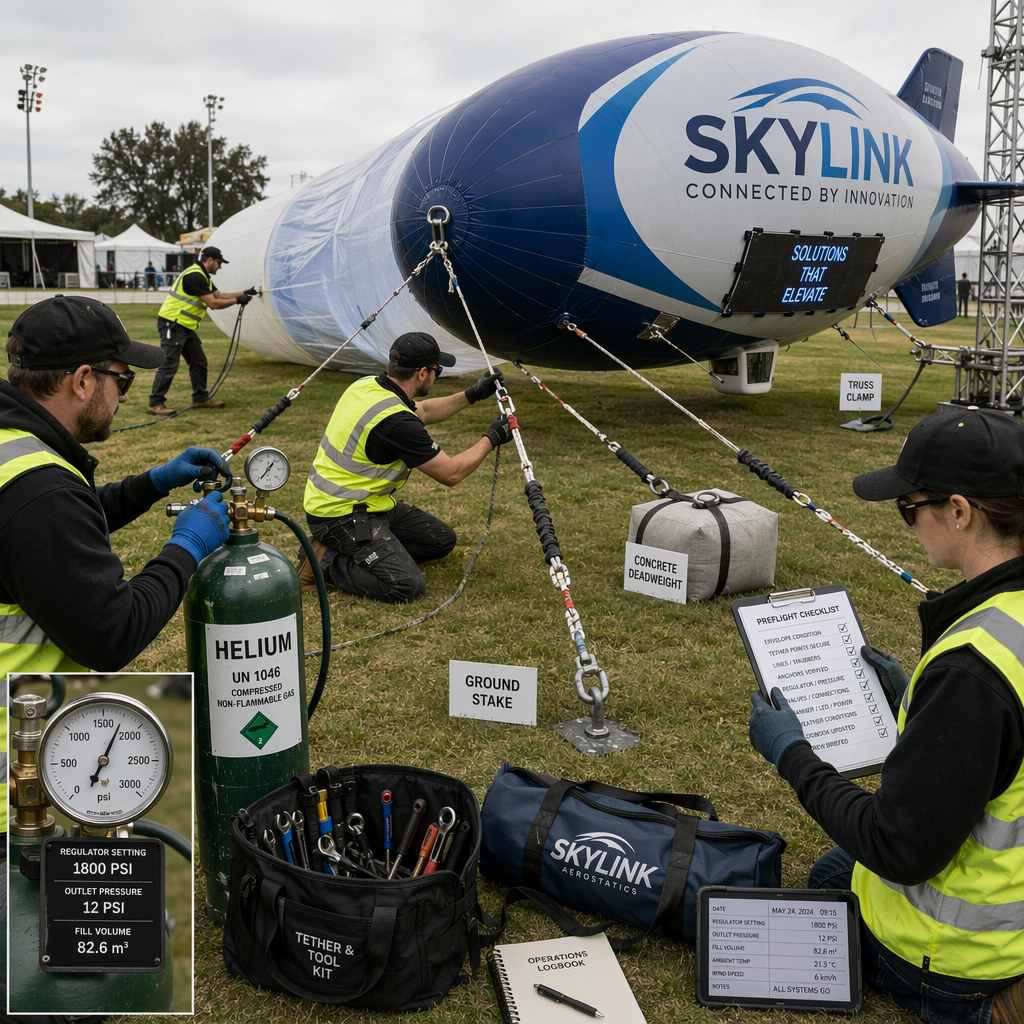 Practical Deployment: Helium Fill, Tethering, Transport, and On‑Site Setup Best Practices