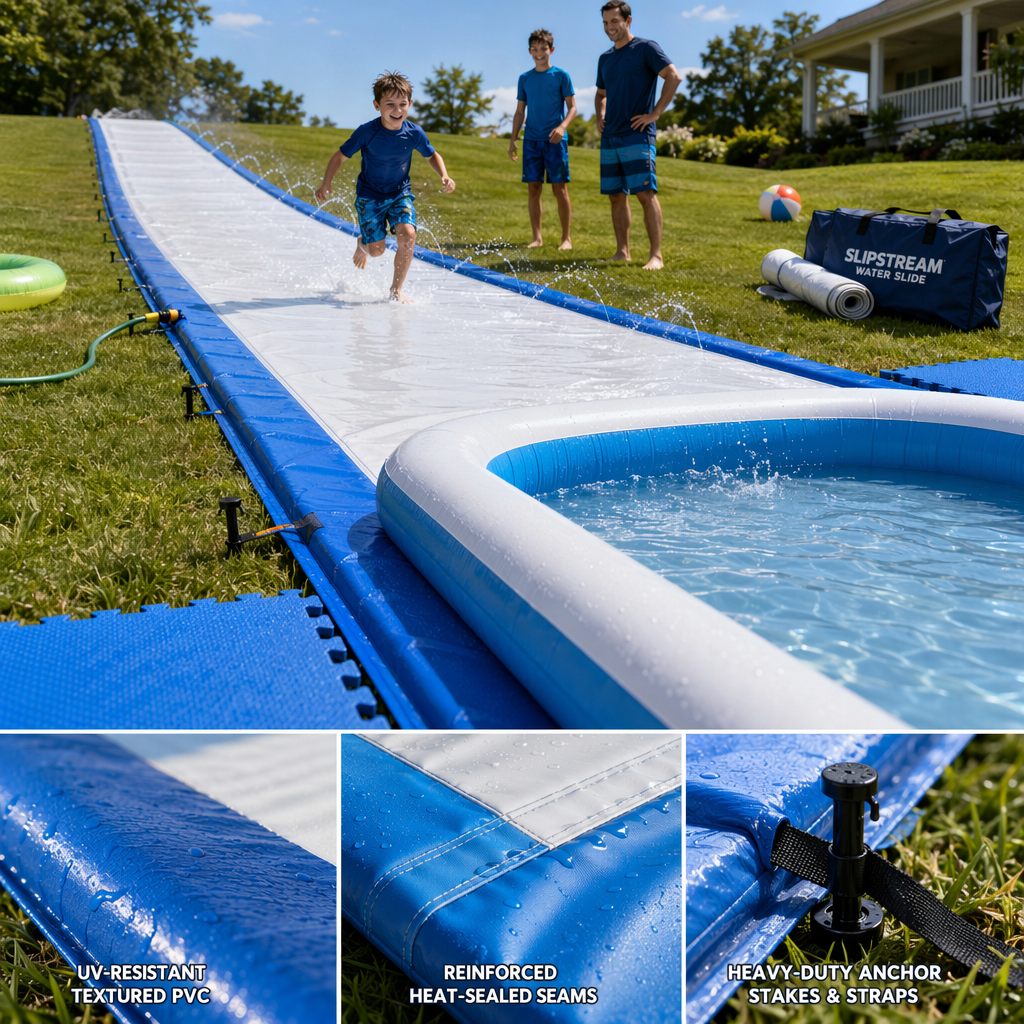 Quick And Stress-Free Assembly: Easy Setup Durable Slippery Backyard Water Slide For Kids And Adults Quick And Stress-Free Assembly: Easy Setup Durable Slippery Backyard Water Slide For Kids And Adults