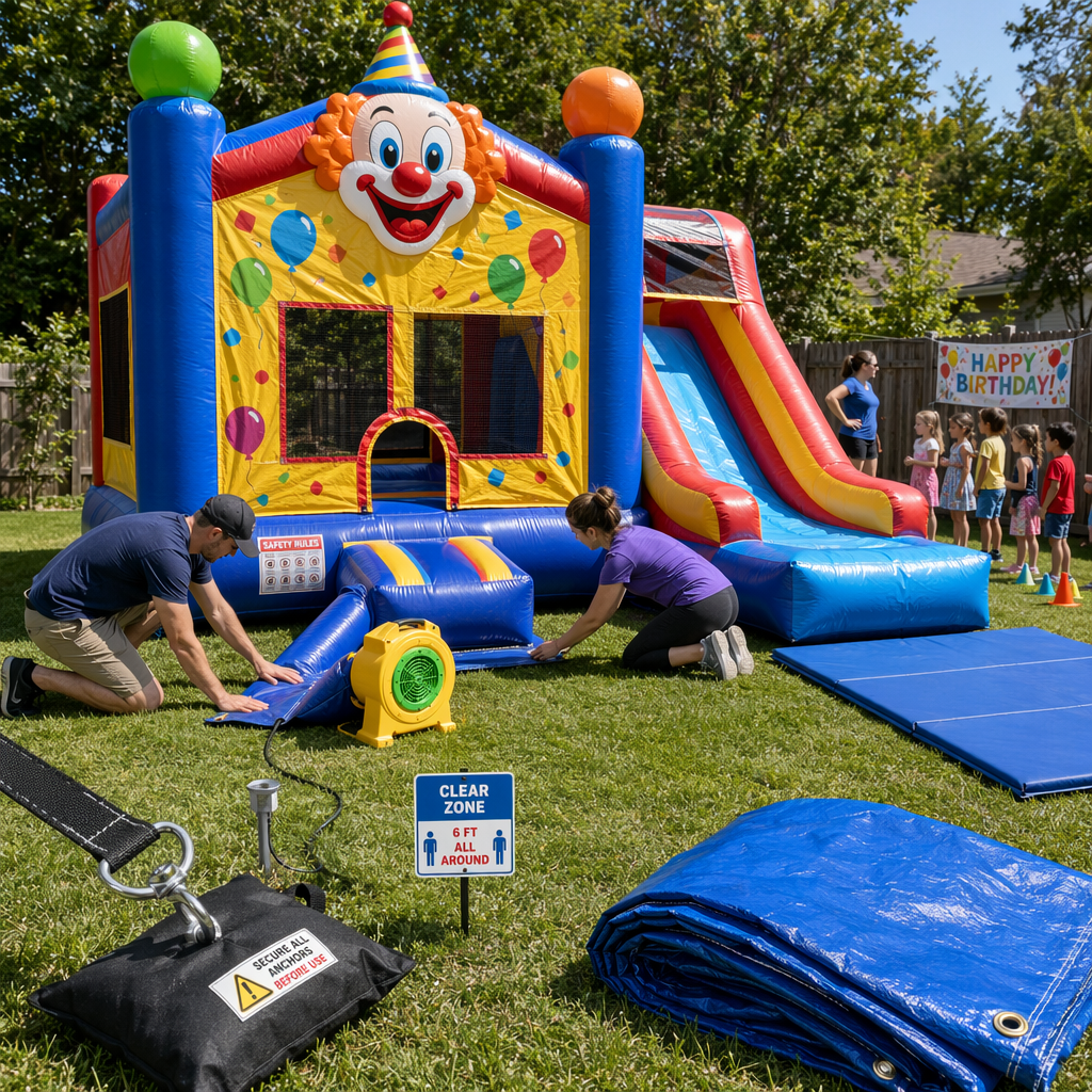 Quick setup, takedown, and storage tips for easy-setup inflatable jump house with slide for birthday party entertainment Quick setup, takedown, and storage tips for easy-setup inflatable jump house with slide for birthday party entertainment