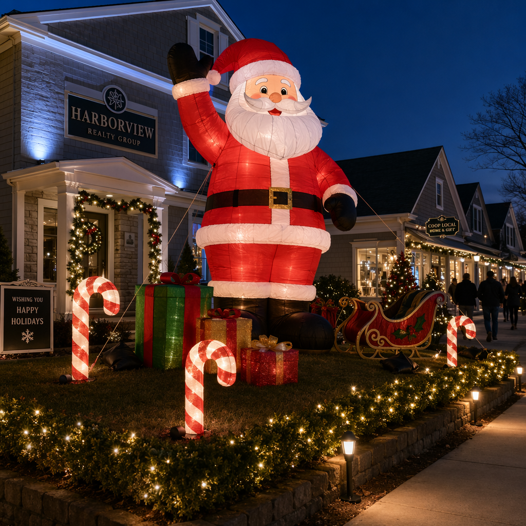 Sizing, Placement, and Design Ideas to Make Your Outdoor Holiday Display an Eye-Catching Community or Storefront Attraction